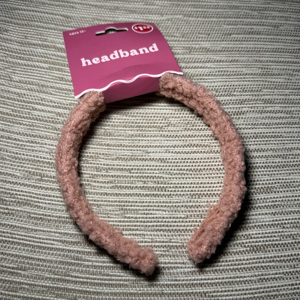 Pink Fuzzy Headband for Kids